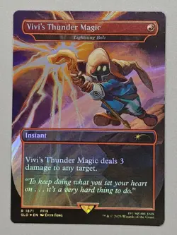 MTG x FINAL FANTASY SECRET LAIR - VIVI'S THUNDER MAGIC #1871 RAINBOW FOIL - Image 1
