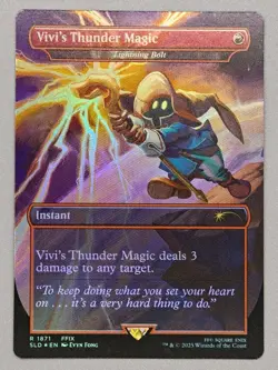MTG x FINAL FANTASY SECRET LAIR - VIVI'S THUNDER MAGIC #1871 RAINBOW FOIL - Image 1
