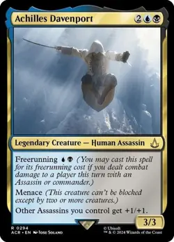 * ACHILLES DAVENPORT * UNIVERSES BEYOND: ASSASSIN'S CREED * NM * MTG * - Image 1