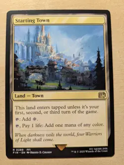 Starting Town MtG Final Fantasy Rare Land 289 Non-Foil - Image 1