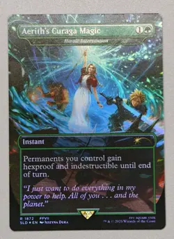 MTG x FINAL FANTASY SECRET LAIR - AERITH'S CURAGA MAGIC #1872 RAINBOW FOIL - Image 1