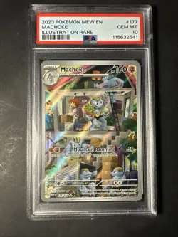 2023 POKEMON Scarlet Violet 151 Full Art Rare Machoke 177 Graded PSA 10 Gem Mint - Image 1