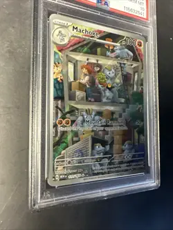 2023 POKEMON Scarlet Violet 151 Full Art Rare Machoke 177 Graded PSA 10 Gem Mint - Image 3