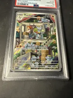 2023 POKEMON Scarlet Violet 151 Full Art Rare Machoke 177 Graded PSA 10 Gem Mint - Image 5