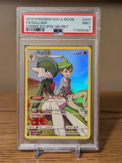 Pokemon Gallade 244/236 PSA 9 S&M Cosmic Eclipse 244 PSA 9 Character Rare - Image 1