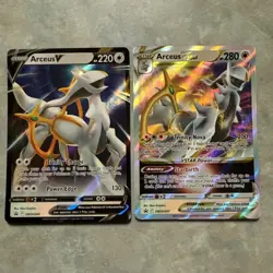 Arceus V & Arceus VSTAR SWSH306 SWSH307 Black Star Promo Pokemon TCG - Image 1