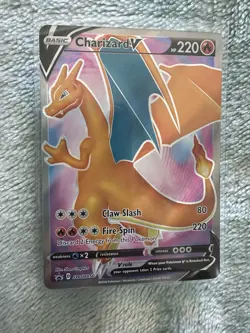 Pokemon TCG Charizard V SWSH050 Holo Black Star Promo FULL ART HOLO - Image 1