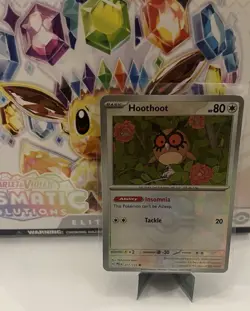Hoothoot (Master Ball Pattern) 077/131 Prismatic Evolutions Pokemon TCG-NM/M - Image 1