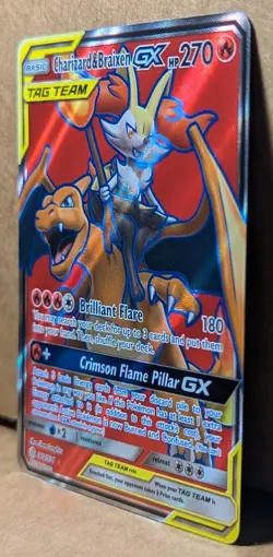 Pokemon Charizard & Braixen GX 212/236 Sun and Moon Cosmic Eclipse (Full Art) - Image 2