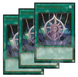Yugioh - Heraldry Reborn x 3 - 1st Edition Ultra Rare NM - Free Holo Card - Image 1