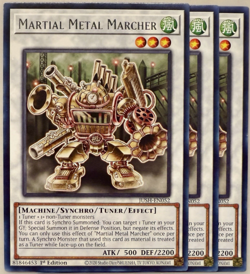 Yugioh - 3x Martial Metal Marcher - JUSH-EN052 - Rare - 1'st Ed. - NM/M - Image 1