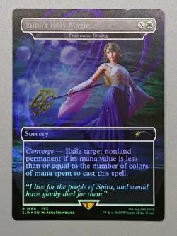 MTG x FINAL FANTASY SECRET LAIR - YUNA'S HOLY MAGIC #1868 RAINBOW FOIL - Image 1