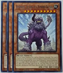 Yugioh x3 Behemoth the King of a Hundred Battles JUSH-EN050 Rare 1st Edition - Image 1