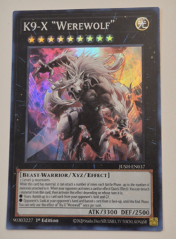 Yugioh! - K9-X “Werewolf” - JUSH-EN037 - Super Rare - 1'st Ed. - NM/M - Image 1