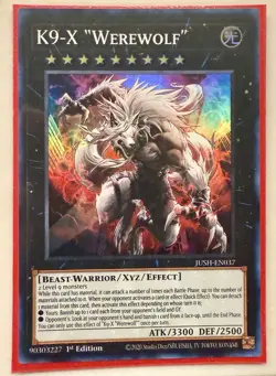 Yugioh! - K9-X “Werewolf” - JUSH-EN037 - Super Rare - 1'st Ed. - NM/M - Image 1