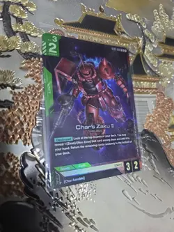 Gundam Card Game Zeon’s Rush ST03-006 LR Char's Zaku II Near Mint Foil - Image 1