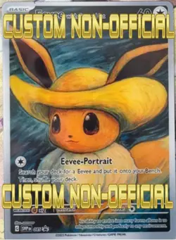 *CUST0M-SEE-DSCR* Eevee with Straw Hat Pokemon x Van Gogh Black Star Promo Card - Image 1