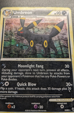 Umbreon 10/90 Holo - Pokemon Undaunted Holo Card Cracked - Moderate Play MP - Image 3