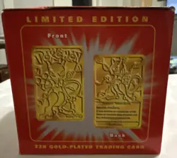 new Vintage 1999 Pokemon 23k Gold Plated Trading Card Mewtwo Sealed. Burger King - Image 3