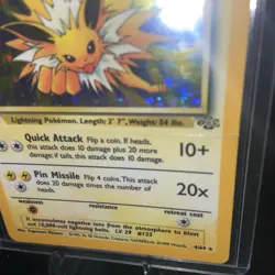 Pokemon TCG Jolteon Holo Rare Card 4/64 Jungle 1999 WOTC - Image 5