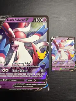 Pokemon TCG Dark Sylveon v SWSH134 Jumbo And Small Card - Image 1