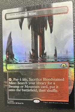 MTG Magic the Gathering FOIL Bloodstained Mire Borderless MH3! NM/Mint !! - Image 2
