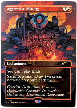 MTG Aggressive Mining (Galaxy Foil) Secret Lair Alien Auroras 2108 NM - Image 1