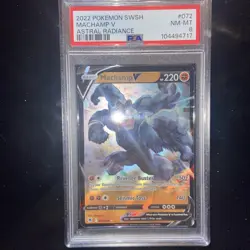 2022 Pokemon SWSH Machamp V Astral Radiance #072 - PSA MINT 9 - Image 2