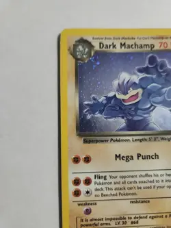 Dark Machamp #10/82 Team Rocket Holo Rare Pokemon Swirl! Mp - Image 3