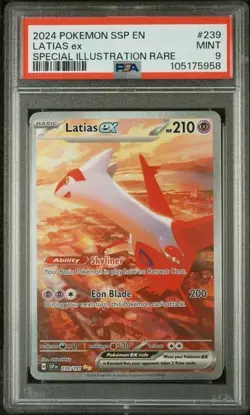 Pokemon Latias ex Surging Sparks Special Illustration Rare #239 PSA 9 Mint - Image 1
