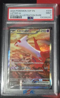 Pokemon Latias ex Surging Sparks Special Illustration Rare #239 PSA 9 Mint - Image 1