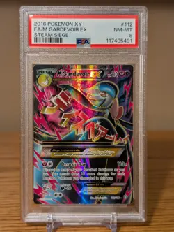 PSA 8 M Gardevoir EX 112/114 XY Steam Siege Full Art Pokemon 2016 - Image 1