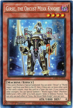 YuGiOh! Girsu, the Orcust Mekk-Knight RA03-EN026 Prismatic Collector's Rare PCR - Image 1