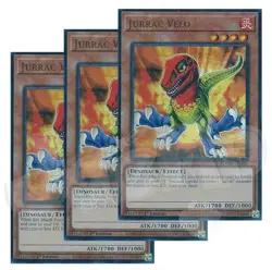 Yugioh - Jurrac Velo x 3 - 1st Edition Ultra Rare NM - Free Holo Card - Image 1