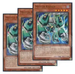 Yugioh - Motor Kaiser x 3 - 1st Edition Ultra Rare NM - Free Holo Card - Image 1