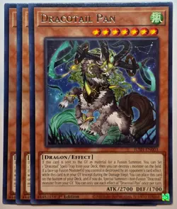 Yugioh Dracotail Pan JUSH-EN003 Rare 1st Edition - Image 1
