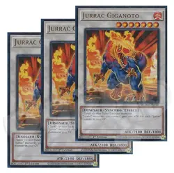 Yugioh - Jurrac Giganoto x 3 - 1st Edition Ultra Rare NM - Free Holo Card - Image 1