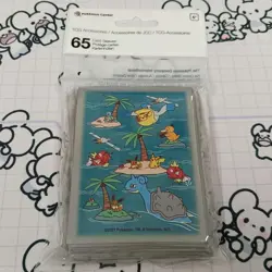 Sunny Sea 65 Count Deck Shield Sleeves for Pokemon Card Game Collectors - Image 1