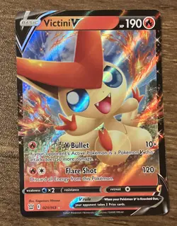 Pokemon Card Victini V 21/163 NM Battle Styles Holo Ultra Rare - Image 1