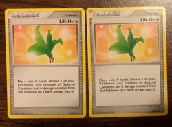 LIFE HERB 108/127 Platinum Uncommon Pokemon Card 2x LP Trainer - Image 1