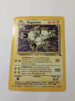 Pokemon TCG Magneton 11/62 Fossil Set Holo Rare Card Unlimited - Image 1