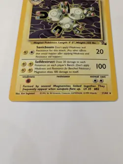 Pokemon TCG Magneton 11/62 Fossil Set Holo Rare Card Unlimited - Image 2
