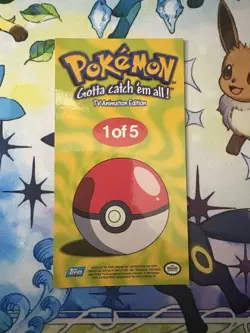 Pokemon Pikachu TV Animation Edition 1999 1 of 5 Collectible Jumbo Topps Card NM - Image 2