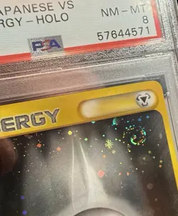 PSA 8 NM/MT Metal Energy JAPANESE VS SERIES HOLO Swirl Pokemon Card E Series - Image 3