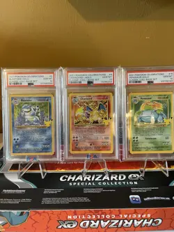 2021 Pokemon Celebration PSA 10 Graded Card Set Trio - Image 1