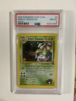 Pokemon Erika's Venusaur Gym Challenge Holo Rare Card PSA 8 - Image 1