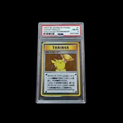 1998 Pokemon Pikachu TROPHY Japanese PROMO PSA 8 - Custom Display 3 Pcs - Image 3
