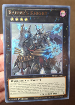 YU-GI-OH! TCG RAIDER'S KNIGHT 1ST EDITION CARD, MP21-EN190 - Image 1