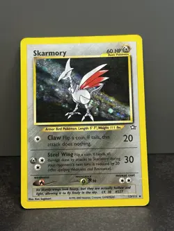 Pokemon TCG Skarmory Neo Genesis Holo Card 13/111 Unlimited Rare - Image 2