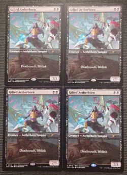 Mtg Rare 4-Piece Set Of Brilliant Spirit Base English Version Promo Sch - Image 1